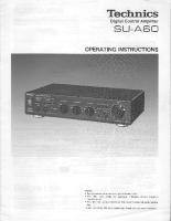 Technics - SUA-60 - Service manual 